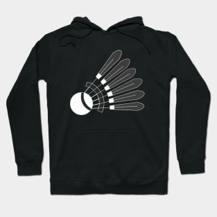 Badminton Player Feathered Badminton Shuttlecock (Black) Shuttles Hoodie